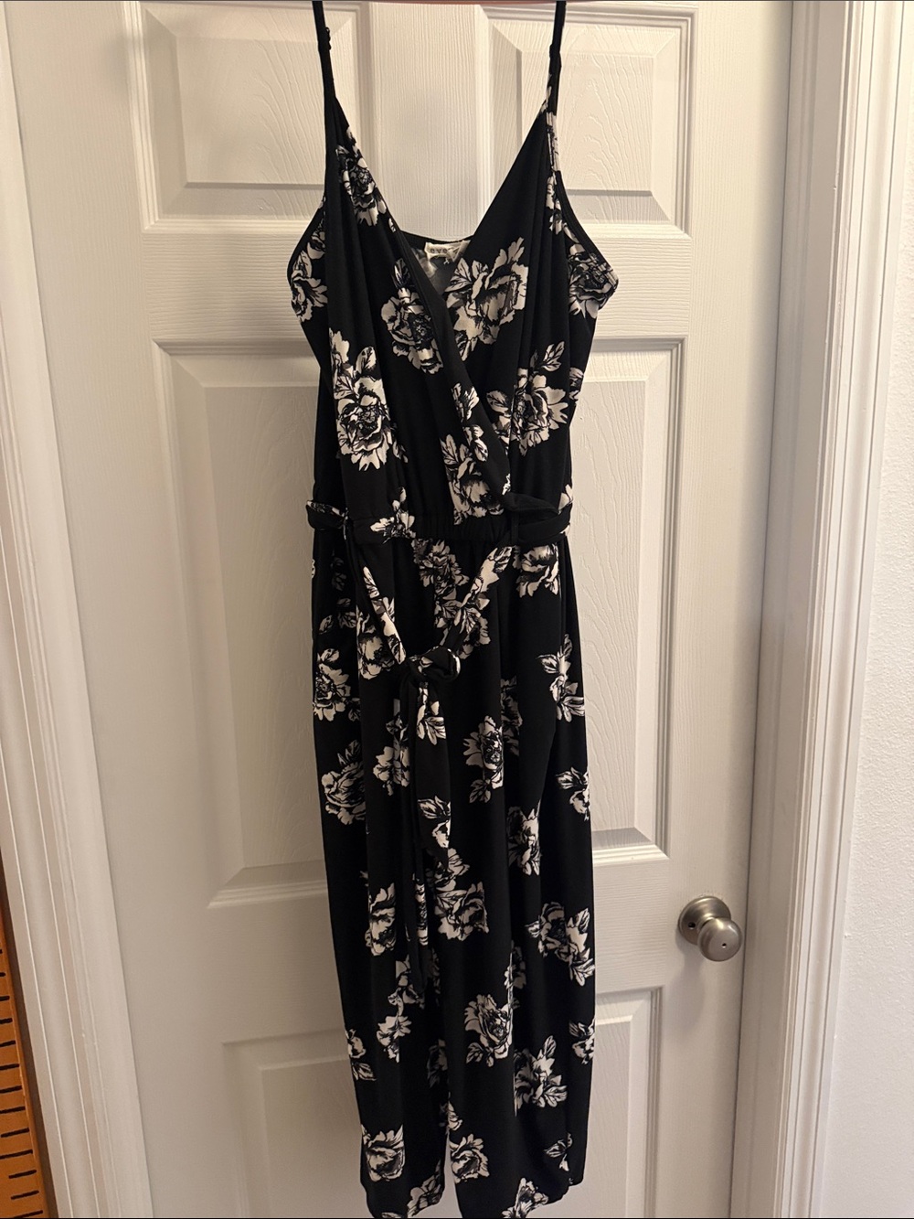 eye candy Black and White Floral Wrap Maxi Dress